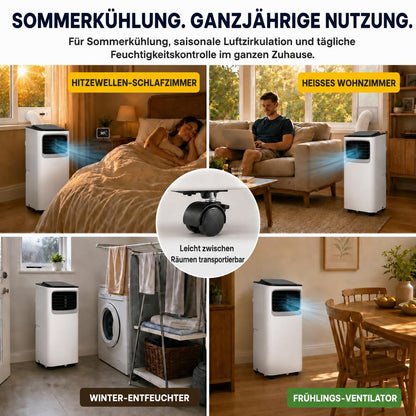 Olsen & Smith 7000 BTU Mobile Klimaanlage, 3-in-1 mit Abluftschlauch