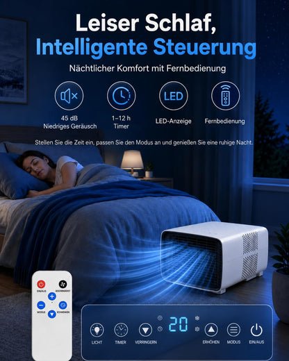 Tragbare Klimaanlage, 2700 BTU, 3-in-1, für Haus und Wohnwagen