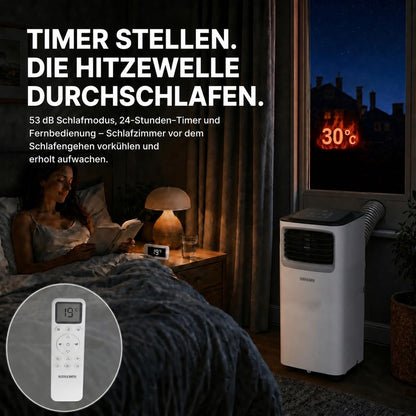 Olsen & Smith 7000 BTU Mobile Klimaanlage, 3-in-1 mit Abluftschlauch